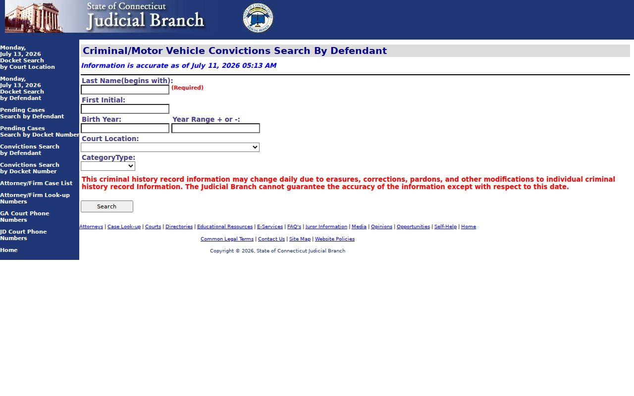 Windham County criminal court records criminal and motor vehicle convictions by defendant